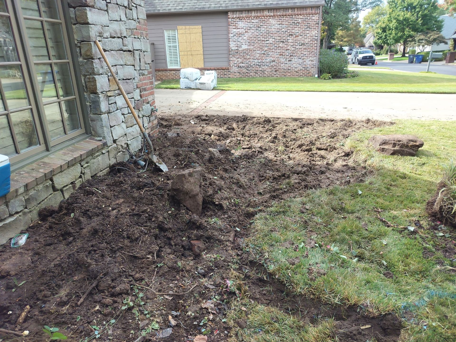 Stone Pathway and Garden Installation in Tulsa