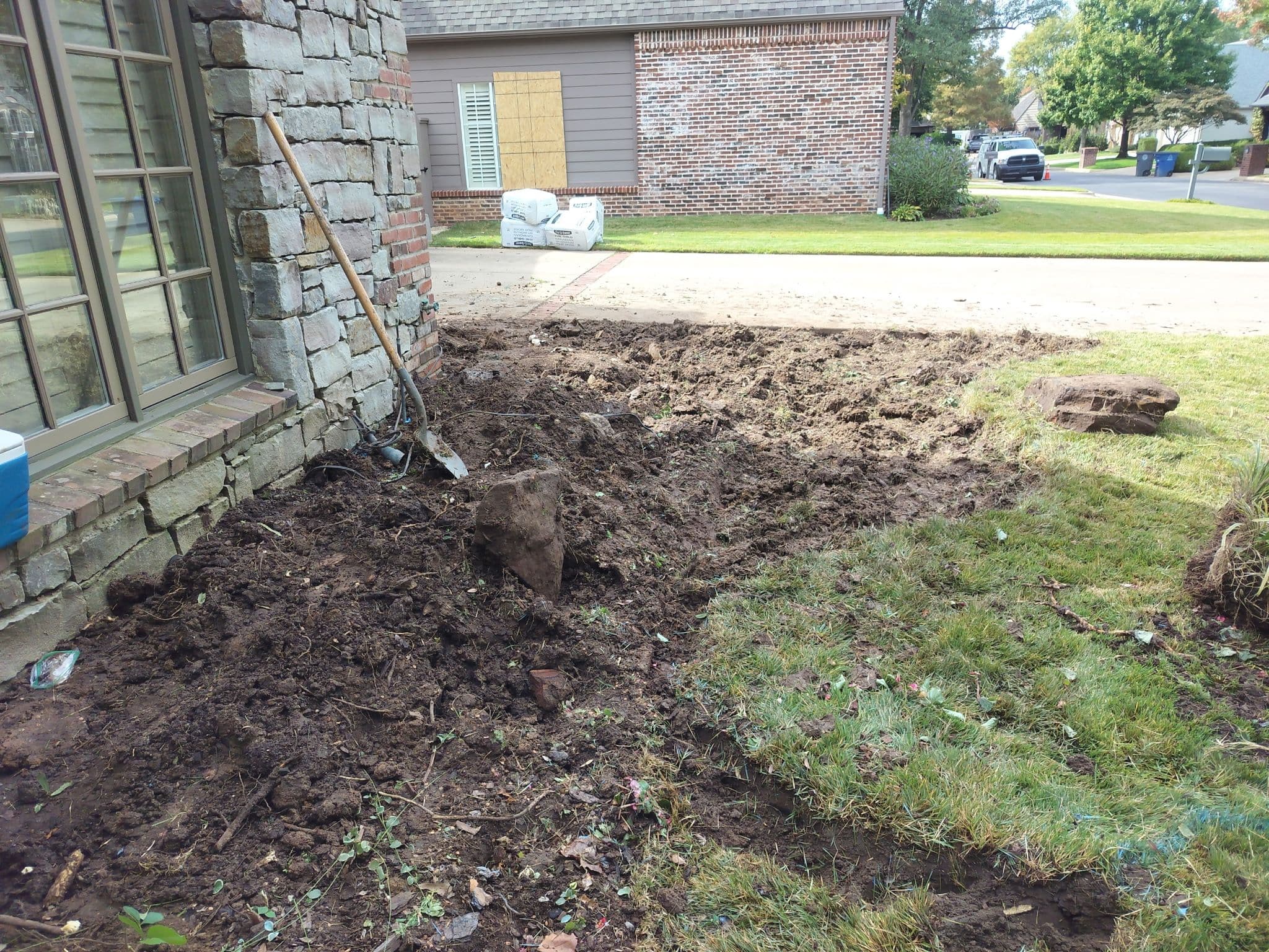Project Stone Pathway and Garden Installation in Tulsa image