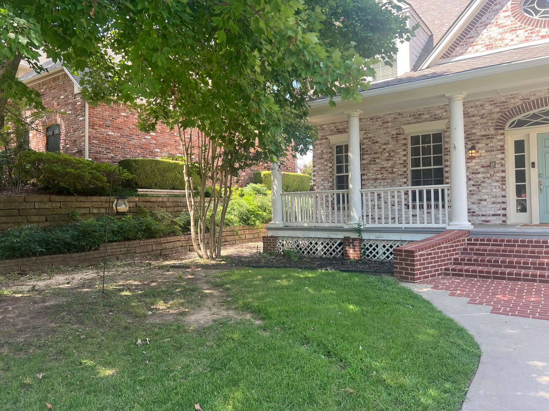 Garden Oasis with Stone Path Installation
