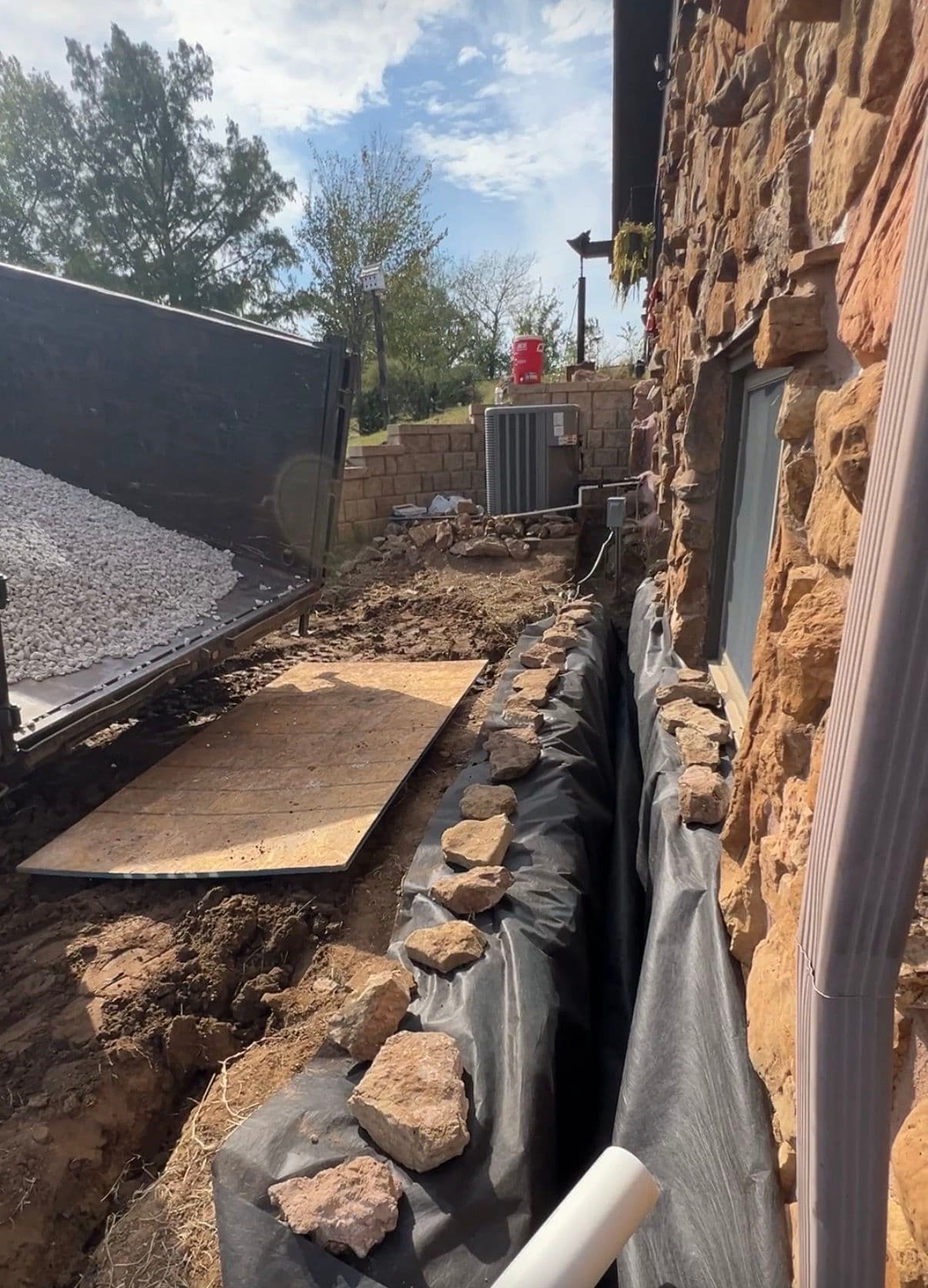 Gallery photos for French Drain Installation in Tulsa OK Fixes Basement Issues: Image #2